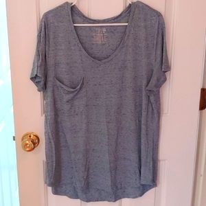 Time and True Aqua heather tee